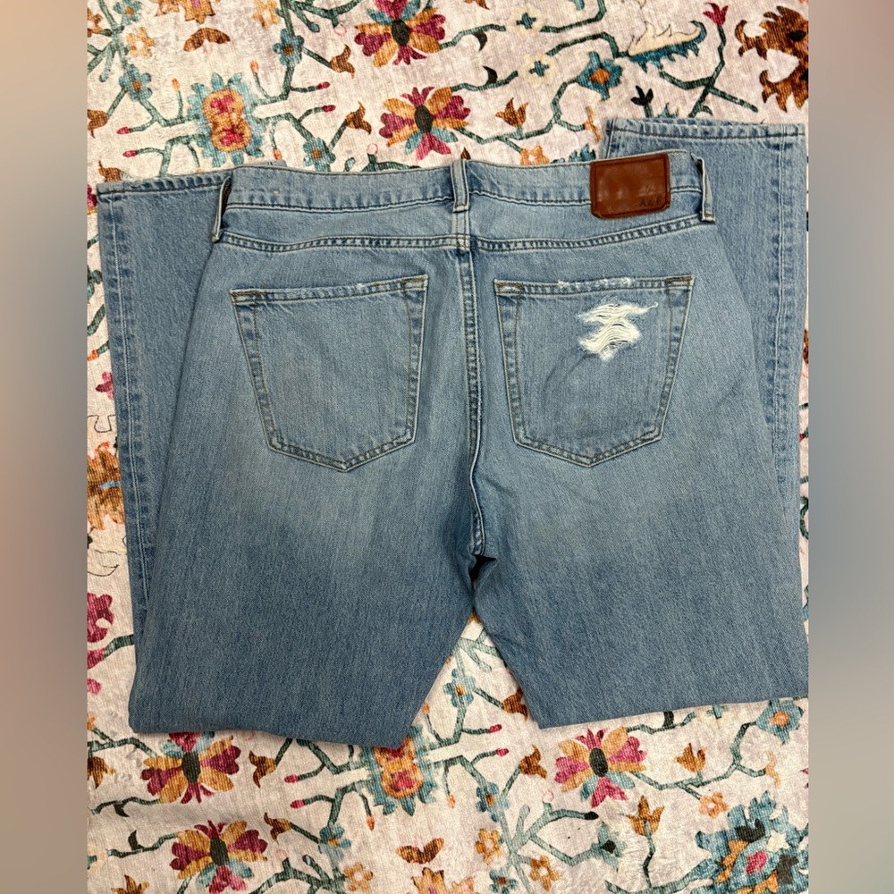 Mens Abercrombie & Fitch Distressed Langdon Slim Jeans - Picture 6 of 7